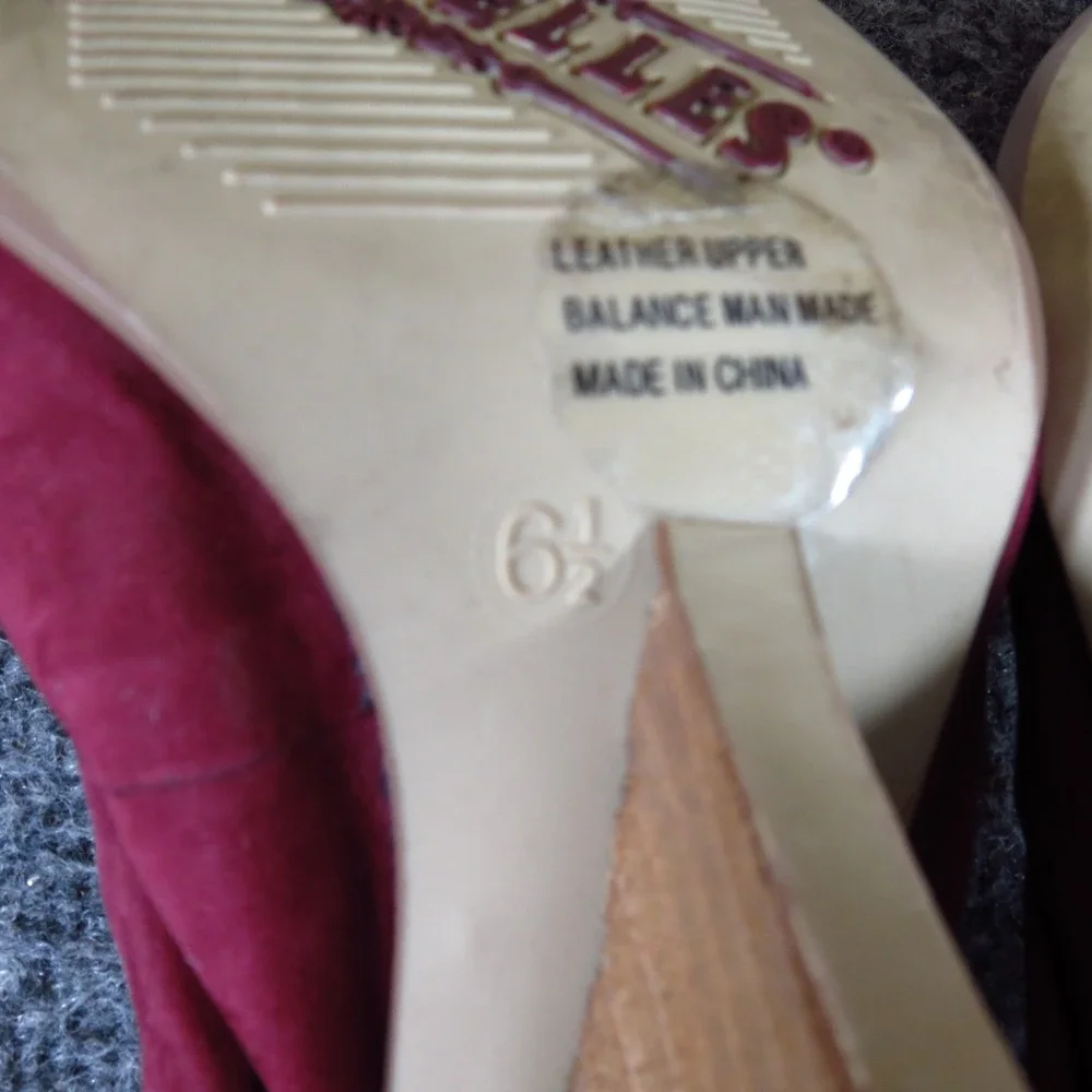 Seychelles burgundy suede